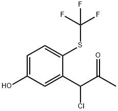 3-(1-Chloro-2-oxopropyl)-4-(trifluoromethylthio)phenol Structure