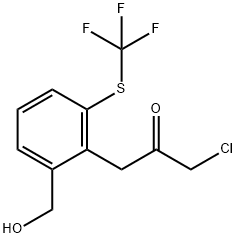 2-(3-Chloro-2-oxopropyl)-3-(trifluoromethylthio)benzyl alcohol Structure