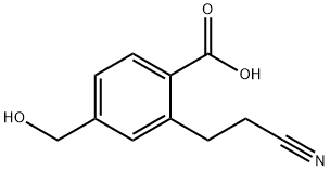 2-(2-Cyanoethyl)-4-(hydroxymethyl)benzoic acid Structure