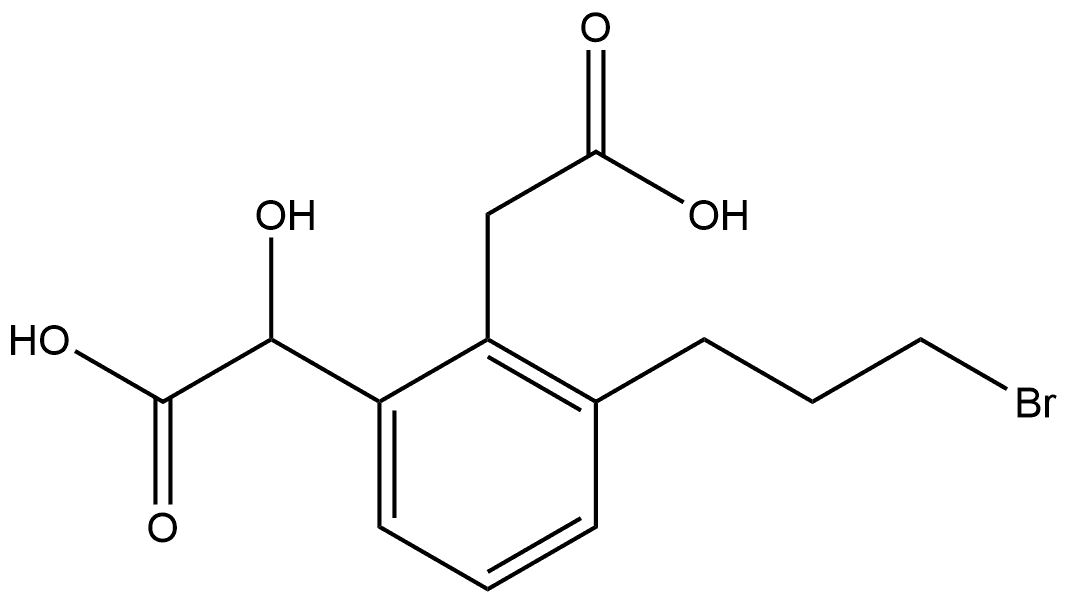 3-(3-Bromopropyl)-2-(carboxymethyl)mandelic acid Structure