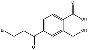 4-(3-Bromopropanoyl)-2-(hydroxymethyl)benzoic acid Structure