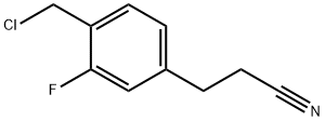 4-(Chloromethyl)-3-fluorophenylpropanenitrile Structure