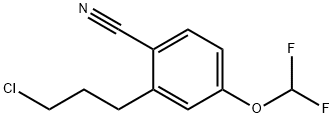 2-(3-Chloropropyl)-4-(difluoromethoxy)benzonitrile Structure