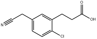 3-(2-Carboxyethyl)-4-chlorophenylacetonitrile Structure