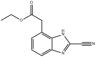 Ethyl 2-cyano-1H-benzimidazole-4-acetate Structure