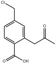 4-(Chloromethyl)-2-(2-oxopropyl)benzoic acid Structure