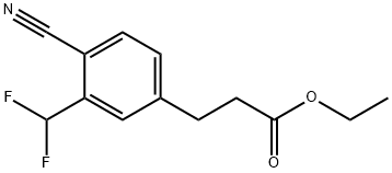 Ethyl 3-(4-cyano-3-(difluoromethyl)phenyl)propanoate Structure