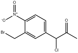 1-(3-(Bromomethyl)-4-nitrophenyl)-1-chloropropan-2-one 구조식 이미지