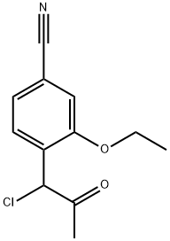 4-(1-Chloro-2-oxopropyl)-3-ethoxybenzonitrile Structure