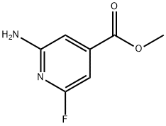4-Pyridinecarboxylic acid, 2-amino-6-fluoro-, methyl ester Structure
