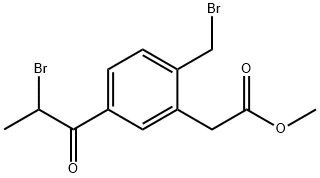 Methyl 2-(bromomethyl)-5-(2-bromopropanoyl)phenylacetate Structure