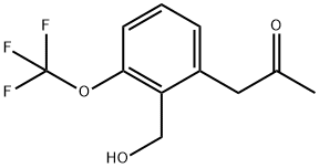 2-(2-Oxopropyl)-6-(trifluoromethoxy)benzylalcohol Structure