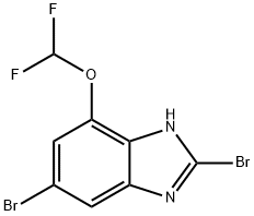 2,5-Dibromo-7-difluoromethoxy-1H-benzimidazole Structure