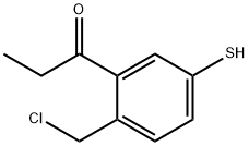 1-(2-(Chloromethyl)-5-mercaptophenyl)propan-1-one 구조식 이미지