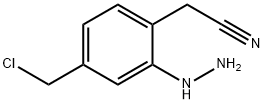 4-(Chloromethyl)-2-hydrazinylphenylacetonitrile Structure