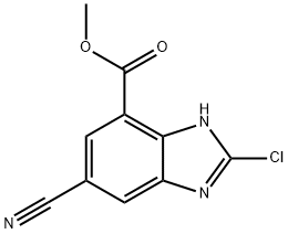 Methyl 2-chloro-6-cyano-1H-benzimidazole-4-carboxylate Structure