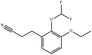 2-(Difluoromethoxy)-3-ethoxyphenylpropanenitrile Structure