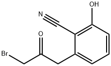 2-(3-Bromo-2-oxopropyl)-6-hydroxybenzonitrile Structure