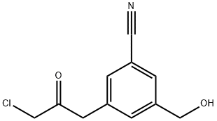 3-(3-Chloro-2-oxopropyl)-5-(hydroxymethyl)benzonitrile Structure