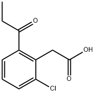 2-Chloro-6-propionylphenylacetic acid Structure