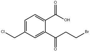 2-(3-Bromopropanoyl)-4-(chloromethyl)benzoic acid Structure