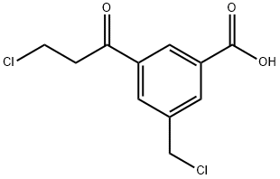 3-(Chloromethyl)-5-(3-chloropropanoyl)benzoic acid Structure