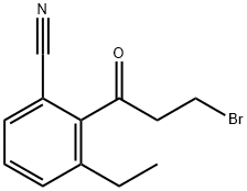 2-(3-Bromopropanoyl)-3-ethylbenzonitrile Structure