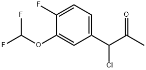 1-Chloro-1-(3-(difluoromethoxy)-4-fluorophenyl)propan-2-one Structure