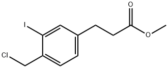 Methyl 4-(chloromethyl)-3-iodophenylpropanoate Structure