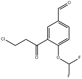 3-(3-Chloropropanoyl)-4-(difluoromethoxy)benzaldehyde Structure