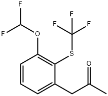 1-(3-(Difluoromethoxy)-2-(trifluoromethylthio)phenyl)propan-2-one Structure