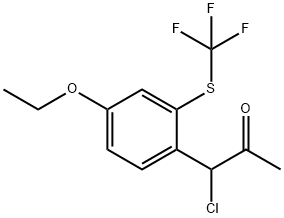 1-Chloro-1-(4-ethoxy-2-(trifluoromethylthio)phenyl)propan-2-one Structure