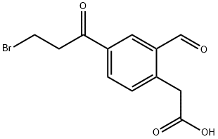 4-(3-Bromopropanoyl)-2-formylphenylacetic acid Structure