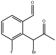 2-(1-Bromo-2-oxopropyl)-3-fluorobenzaldehyde Structure