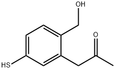 4-Mercapto-2-(2-oxopropyl)benzylalcohol Structure