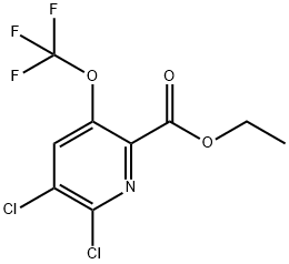 Ethyl 2,3-dichloro-5-(trifluoromethoxy)pyridine-6-carboxylate Structure