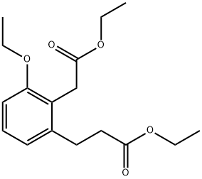 Ethyl 2-ethoxy-6-(3-ethoxy-3-oxopropyl)phenylacetate Structure