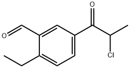 5-(2-Chloropropanoyl)-2-ethylbenzaldehyde Structure