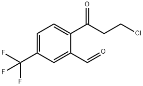 2-(3-Chloropropanoyl)-5-(trifluoromethyl)benzaldehyde Structure