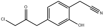 4-(3-Chloro-2-oxopropyl)-2-hydroxyphenylacetonitrile Structure