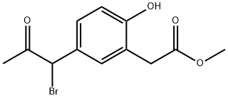 Methyl 5-(1-bromo-2-oxopropyl)-2-hydroxyphenylacetate Structure