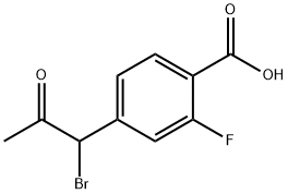 4-(1-Bromo-2-oxopropyl)-2-fluorobenzoic acid Structure