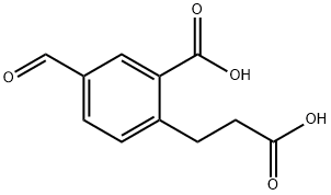 2-(2-Carboxyethyl)-5-formylbenzoic acid Structure