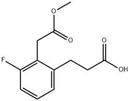 Methyl 2-(2-carboxyethyl)-6-fluorophenylacetate Structure