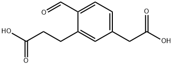3-(2-Carboxyethyl)-4-formylphenylacetic acid Structure