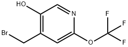 4-(Bromomethyl)-5-hydroxy-2-(trifluoromethoxy)pyridine 구조식 이미지