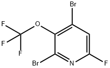 2,4-Dibromo-6-fluoro-3-(trifluoromethoxy)pyridine Structure