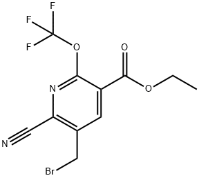 Ethyl 3-(bromomethyl)-2-cyano-6-(trifluoromethoxy)pyridine-5-carboxylate Structure