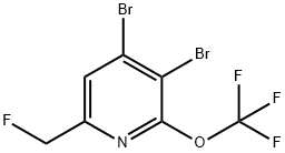 3,4-Dibromo-6-(fluoromethyl)-2-(trifluoromethoxy)pyridine Structure