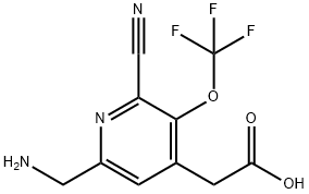 6-(Aminomethyl)-2-cyano-3-(trifluoromethoxy)pyridine-4-acetic acid Structure